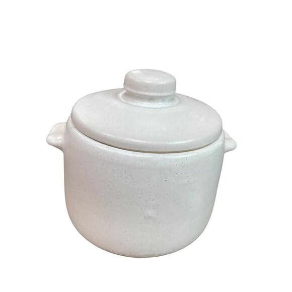 West Bend Vintage Mid Century Stoneware Casserole bean Pot With Lid SKU 9320 - Picture 3 of 16